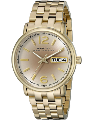 Shop Authentic Marc Jacobs Fergus Gunmetal Grey Dial Gold Steel Strap Watch for Women - MBM3429 - Luxxuri
