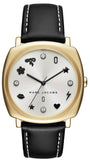  Shop Authentic Marc Jacobs Mandy White Dial Black Leather Strap Watch for Women - MJ1564 - Luxxuri