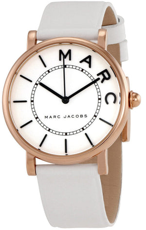  Shop Authentic Marc Jacobs Roxy White Dial White Leather Strap Watch for Women - MJ1562 - Luxxuri