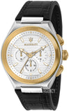  Shop Authentic Maserati Triconic Chronograph White Dial Black Leather Strap Watch For Men - R8871639004 - Luxxuri