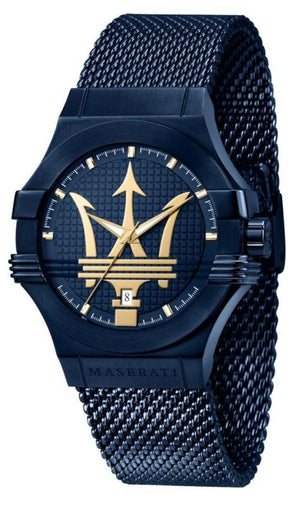  Shop Authentic Maserati Potenza Blue Dial Edition 42mm Mesh Bracelet Watch For Men - R8853108008 - Luxxuri