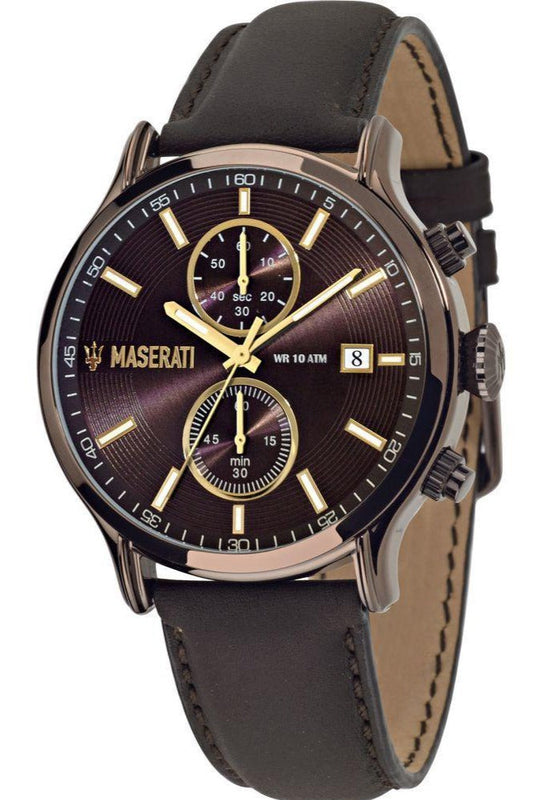  Shop Authentic Maserati Epoca Chronograph Brown Dial Brown Leather Watch For Men - R8871618006 - Luxxuri