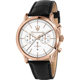  Shop Authentic Maserati Epoca Chronograph White Dial Black Leather Strap Watch For Men - R8871618016 - Luxxuri