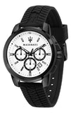  Shop Authentic Maserati Successo 44mm White Dial Black Silicone Strap Watch For Men - R8871621010 - Luxxuri