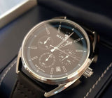  Shop Authentic Maserati Trimarano Chronograph Black Dial Black Leather Strap Watch For Men - R8871632001 - Luxxuri