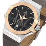  Shop Authentic Maserati Potenza Black Dial Brown Leather Strap Watch For Men - R8851108014 - Luxxuri