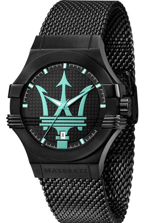  Shop Authentic Maserati Potenza Aqua Edition Black Dial Black Mesh Bracelet Watch For Men - R8853144002 - Luxxuri
