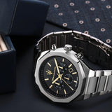  Shop Authentic Maserati Stile Chronograph Black Dial Silver Steel Strap Watch For Men - R8873642010 - Luxxuri