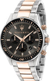  Shop Authentic Maserati SFIDA Chronograph Black Dial Two Tone Steel Strap Watch For Men - R8873640002 - Luxxuri