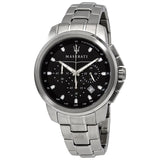  Shop Authentic Maserati Successo Chronograph Black Dial Silver Steel Strap Watch For Men - R8873621001 - Luxxuri