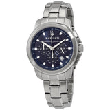  Shop Authentic Maserati Successo Chronograph Blue Dial Silver Steel Strap Watch For Men - R8873621002 - Luxxuri