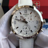  Shop Authentic Tissot PRC 200 Chronograph White Dial White Leather Strap Watch For Men - T055.417.16.017.00 - Luxxuri