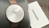  Shop Authentic Calvin Klein Full Moon Silver Dial Pink Leather Stap Watch for Women - K8Y236Z6 - Luxxuri