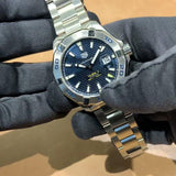  Shop Authentic Tag Heuer Aquaracer Calibre 5 Automatic Blue Dial Silver Steel Strap Watch for Men - WAY2012.BA0927 - Luxxuri