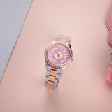  Shop Authentic Michael Kors Layton Three Hand Pink Dial Two Tone Steel Strap Watch For Women - MK6894 - Luxxuri
