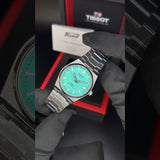  Shop Authentic Tissot PRX Powermatic 80 Light Green Dial Silver Steel Strap Watch for Men - T137.207.11.091.01 - Luxxuri