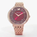  Shop Authentic Swarovski Crystalline Chic Red Dial Rose Gold Steel Strap Watch for Women - 5547608 - Luxxuri