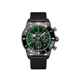  Shop Authentic Breitling Superocean Heritage B01 Chronograph 44 Green Dial Black Mesh Bracelet Watch for Men - MB01621A1L1S1 - Luxxuri