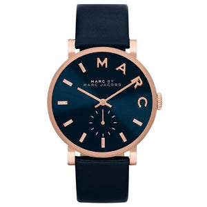  Shop Authentic Marc Jacobs Baker Navy Blue Dial Navy Blue Leather Strap Watch for Women - MBM1329 - Luxxuri