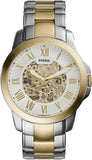  Shop Authentic Fossil Grant Automatic Skeleton White Dial Two Tone Steel Strap Watch for Men - ME3112 - Luxxuri