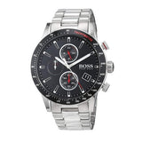  Shop Authentic Hugo Boss Rafale Chronograph Black Dial Silver Steel Strap Watch for Men - 1513509 - Luxxuri