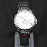  Shop Authentic Burberry Classic Round Cream Dial Black Leather Strap Watch for Men - BU10008 - Luxxuri