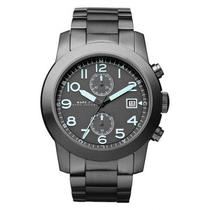  Shop Authentic Marc Jacobs Larry Chronograph Black Dial Gunmetal Grey Steel Strap Watch for Men - MBM5031 - Luxxuri
