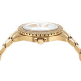  Shop Authentic Michael Kors Everest Three Hand Mother of Pearl White Dial Gold Steel Strap Watch For Women - MK7401 - Luxxuri