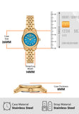  Shop Authentic Michael Kors Lexington Three Hand Blue Dial Gold Steel Strap Watch for Women - MK4813 - Luxxuri