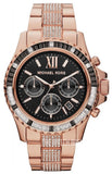  Shop Authentic Michael Kors Everest Chronograph Black Dial Rose Gold Steel Strap Watch For Women - MK5875 - Luxxuri