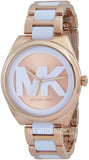  Shop Authentic Michael Kors Janelle Three Hand Rose Gold Dial Two Tone Steel Strap Watch For Women - MK7134 - Luxxuri