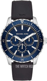  Shop Authentic Michael Kors Cunningham Multifunction Blue Dial Black Rubber Strap Watch For Men - MK7160 - Luxxuri