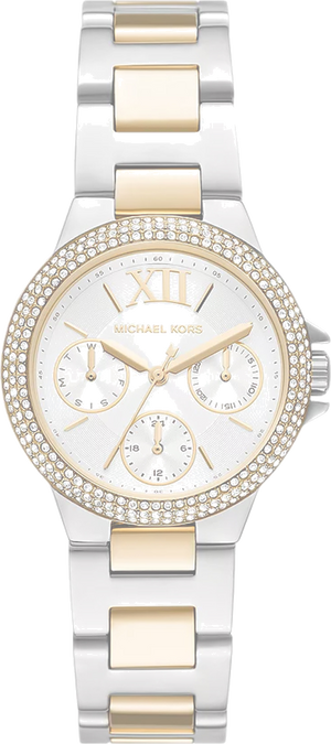  Shop Authentic Michael Kors Camille Multifunction Silver Dial Two Tone Steel Strap Watch For Women - MK6982 - Luxxuri
