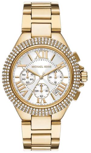  Shop Authentic Michael Kors Camille Chronograph White Dial Gold Steel Strap Watch For Women - MK6994 - Luxxuri