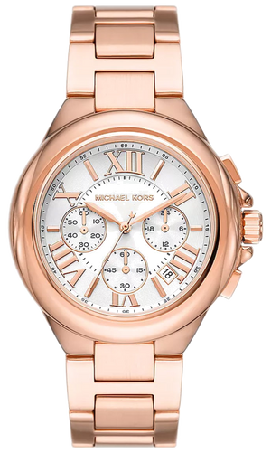  Shop Authentic Michael Kors Camille Chronograph White Dial Rose Gold Steel Strap Watch For Women - MK7271 - Luxxuri