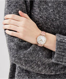  Shop Authentic Michael Kors Cinthia Mother of Pearl Dial Pink Leather Strap Watch for Women - MK2663 - Luxxuri