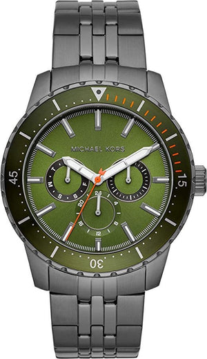  Shop Authentic Michael Kors Cunningham Multifunction Chronograph Green Dial Grey Steel Strap Watch For Men - MK7158 - Luxxuri