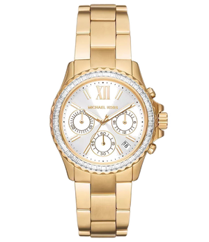  Shop Authentic Michael Kors Everest Chronograph White Dial Gold Steel Strap Watch For Women - MK7212 - Luxxuri