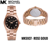  Shop Authentic Michael Kors Channing Black Dial Rose Gold Steel Strap Watch For Women - MK5937 - Luxxuri