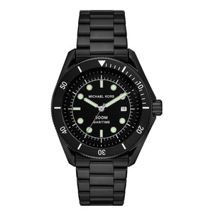  Shop Authentic Michael Kors Maritime Three Hand Black Dial Black Steel Strap Watch for Men - MK9181 - Luxxuri