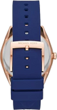  Shop Authentic Michael Kors Janelle Three Hand Blue Dial Blue Rubber Strap Watch For Women - MK7140 - Luxxuri