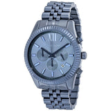 Shop Authentic Michael Kors Lexington Chronograph Blue Dial Blue Steel Strap Watch for Men - MK8480 - Luxxuri