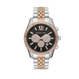  Shop Authentic Michael Kors Lexington Chronograph Crystals Black Dial Two Tone Steel Strap Watch for Men - MK8714 - Luxxuri