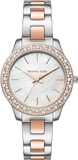  Shop Authentic Michael Kors Liliane Quartz Mother of Pearl White Dial Two Tone Steel Strap Watch For Women - MK1048 - Luxxuri