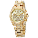  Shop Authentic Michael Kors Mini Bradshaw Crystals Gold Dial Gold Steel Strap Watch For Women - MK6494 - Luxxuri