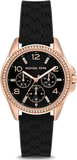  Shop Authentic Michael Kors Mini Pilot Black Dial Black Silicone Strap Watch For Women - MK7373 - Luxxuri