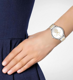  Shop Authentic Michael Kors Silver Dial Two Tone Steel Strap Watch for Women - MK3679 - Luxxuri