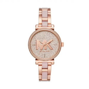  Shop Authentic Michael Kors Sofie Quartz Crystals Crystals Rose Gold Dial Rose Gold Steel Strap Watch For Women - MK4336 - Luxxuri