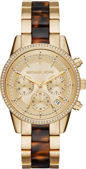 Shop Authentic Michael Kors Ritz Gold Dial Two Tone Steel Strap Watch for Women - MK6322 - Luxxuri