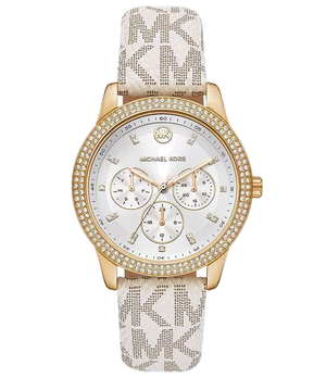  Shop Authentic Michael Kors Tibby Multifunction Silver Dial White Leather Strap Watch For Women - MK6967 - Luxxuri